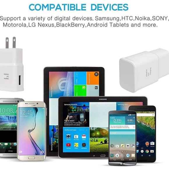 Samsung Fast Charge 15W USB TYPE C  Wall Charger Block and Cable for S9 to S23 - Picture 8 of 10